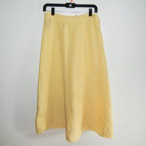 Miss LiLi | Long | Yellow | Linen Skirt | Size S